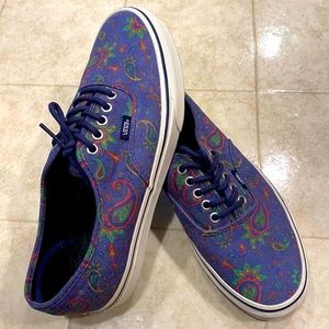Blue Paisley Vans